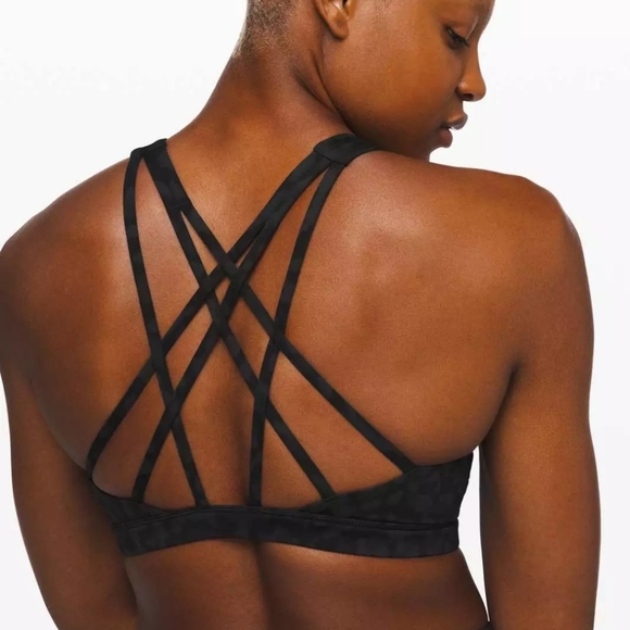 Lululemon Free To Be Serene Bra Formation Camo Deep Coal Multi SIZE: 6 - Picture 2 of 8